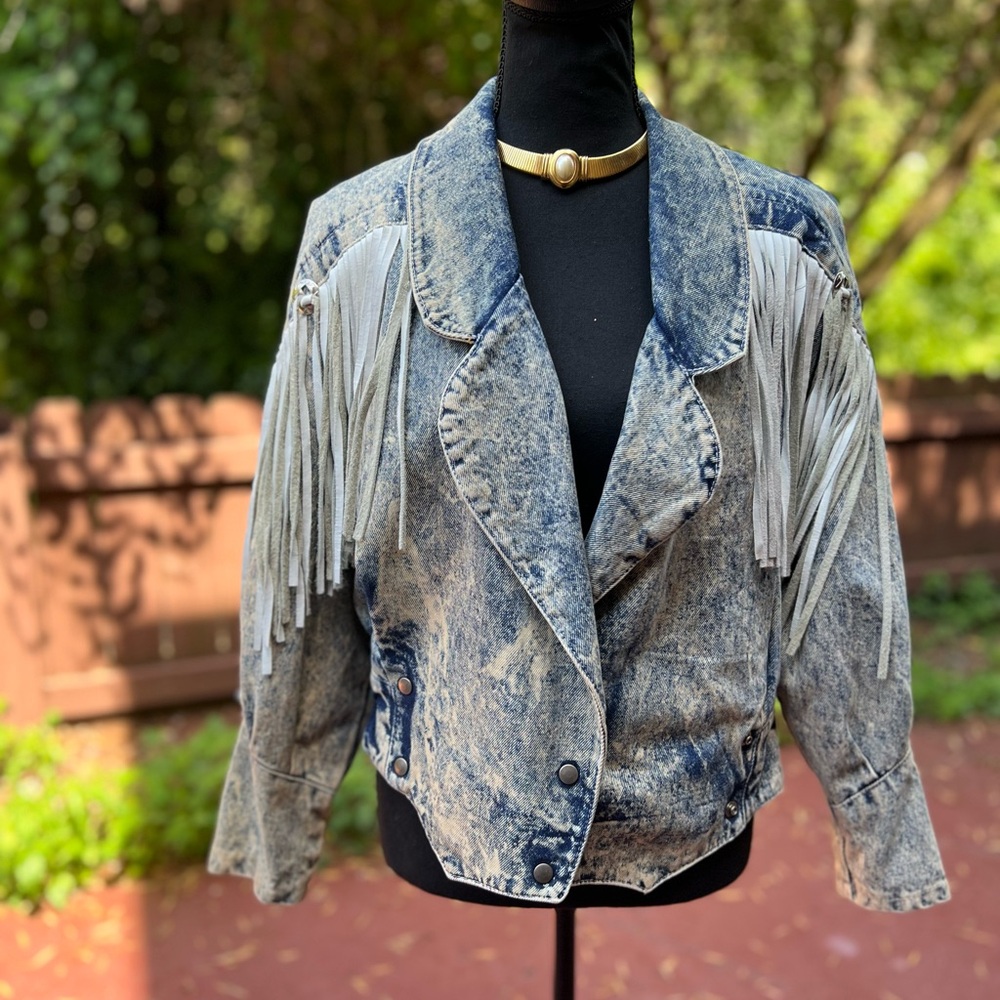 Fringe Denim Jean Jacket